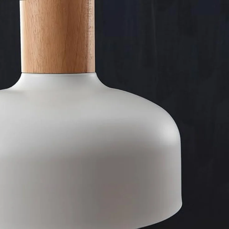 LINDBY Hängeleuchte Carlise mit Holzelement, Pendelleuchte für Wohnzimmer und Esszimmer, gemütliche Atmosphäre – Bild 9