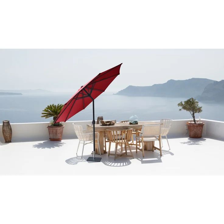 Primaster Sonnenschirm Kreta dunkelrot Ø 300 cm – Bild 5