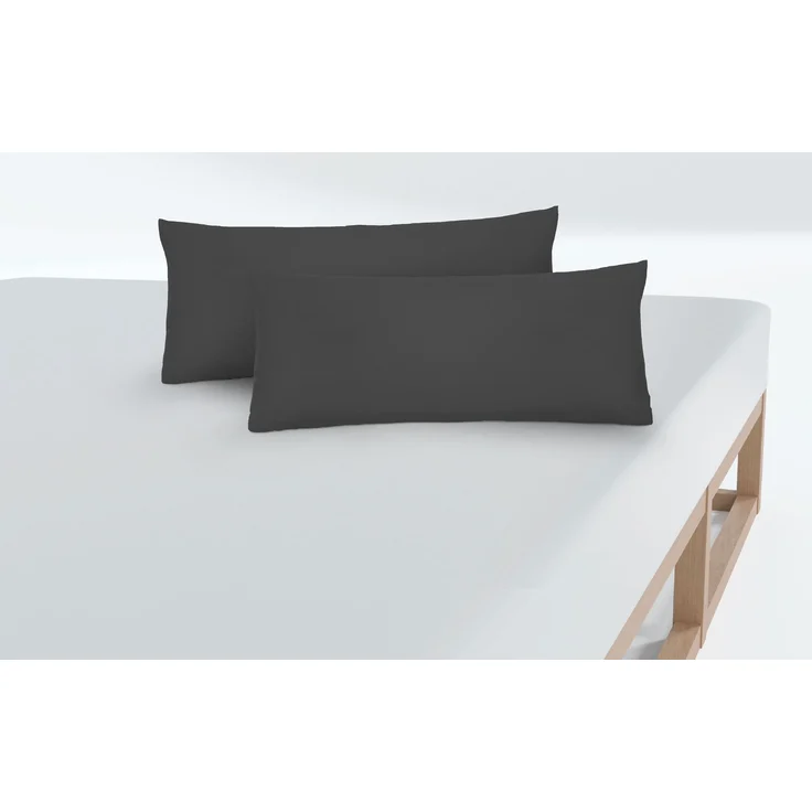 biberna Feinjersey-Kissenbezug, 2-teilig, titanium, 40x80 cm – Bild 3