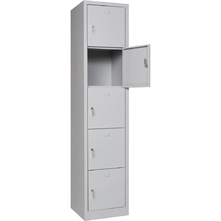 Schließfachschrank grau 5-türig – Bild 5