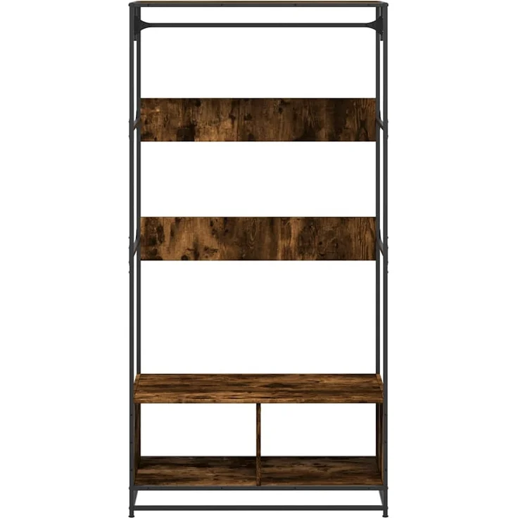 vidaXL Kleiderständer Räuchereiche 90x50x180 cm Holzwerkstoff 849296 – Bild 3