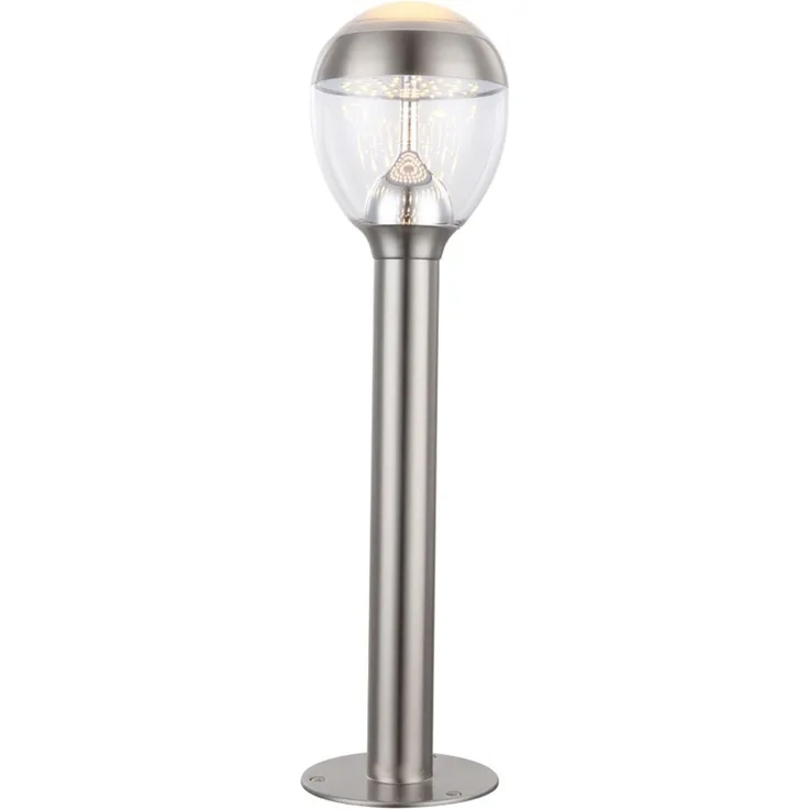 LED Stehleuchte, Außen, Edelstahl, klar, H 59 cm