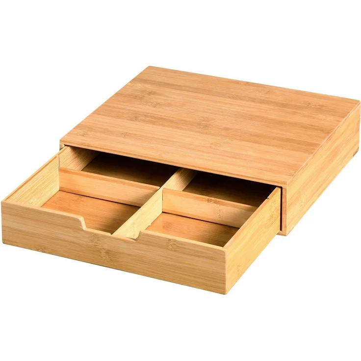 KESPER 58952 Box mit Schublade und 4 Fächern / Kaffeekapsel-Box / Teebox / Teebeutel Box – Bild 1