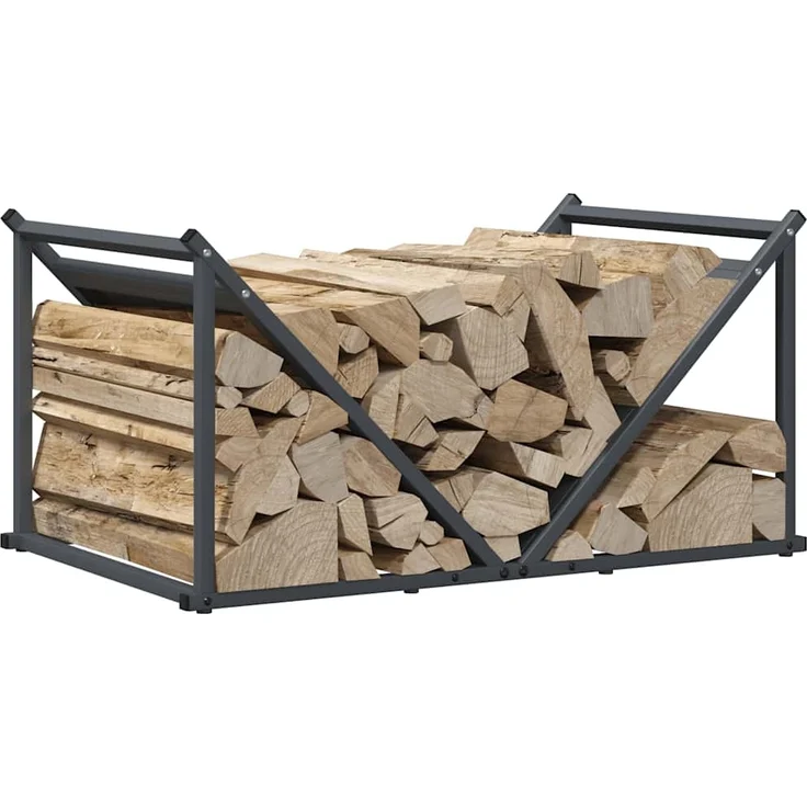 vidaXL Brennholzregal Anthrazit 70x43x34,5 cm Kaltgewalzter Stahl 864175 – Bild 3