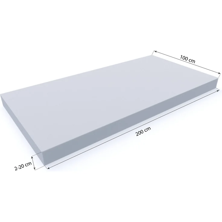 RP25040 - 100 x 200 x 4 cm -glatt – Bild 2