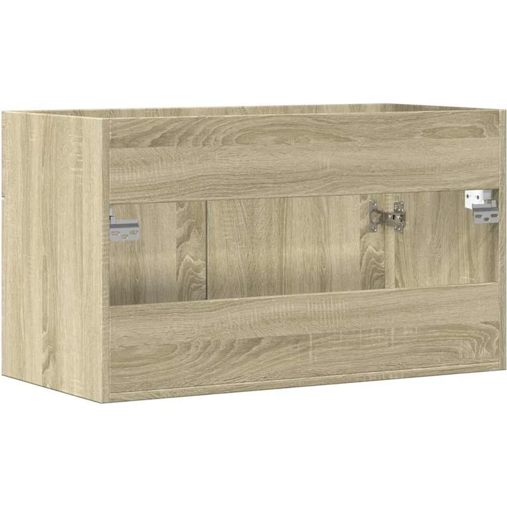 Waschbeckenunterschrank, Badschrank Sonoma-Eiche 80x38,5x46cm Holzwerkstoff de7866 – Bild 6