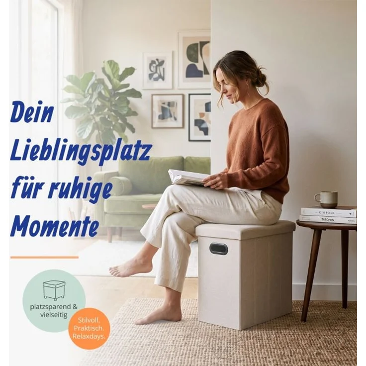 Relaxdays Faltbarer Sitzhocker – Bild 2