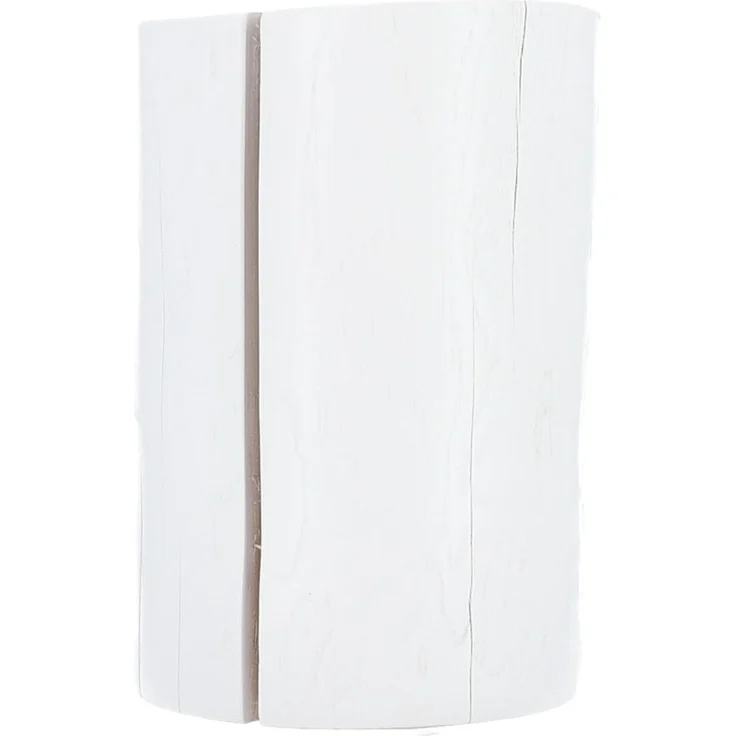 Beistelltisch Block rund, Kernesche massiv, Weiß, 29 x 29 x 46 cm – Bild 3