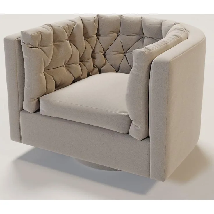 Casa Padrino Luxus Samt Drehsessel Beige 73 x 66 x H. 74 cm - Wohnzimmer Sessel - Hotel Sessel - Wohnzimmer Möbel - Hotel Möbel - Luxus Möbel - Luxus Wohnzimmer Einrichtung