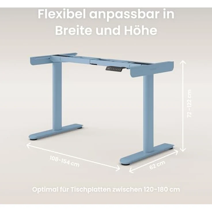 Ergotopia Schreibtisch Desktopia One (elektrisch höhenverstellbarer Schreibtisch Gestell), elektrisch höhenverstellbares Tischgestell – Bild 3