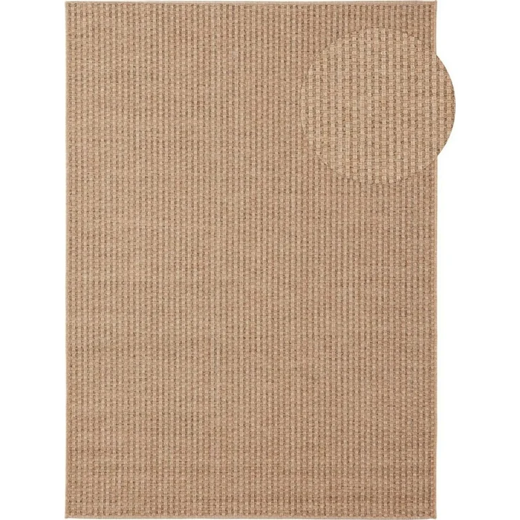 TaraCarpet Outdoorteppich Tara Carpet Sumatra Uni Sisal Jute Look natur, rechteckig, Höhe: 10 mm, Küche Wohnzimmer Terrasse Garten Balkon natur 80x150 – Bild 2