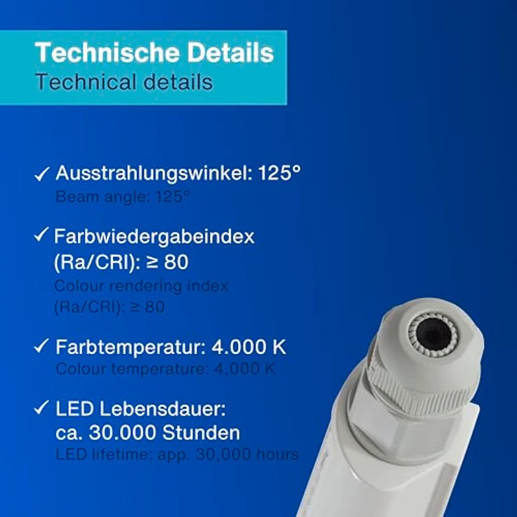 REV Feuchtraumleuchte LED Slim Pro 12W 1200 lm 60 cm IP65 – Bild 4