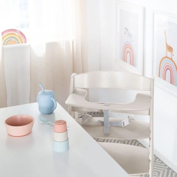 roba Treppenhochstuhl 'Sit Up Flex' - Sitzhöhe max. 55 cm & min 42,5 cm - Natur / Grau – Bild 3