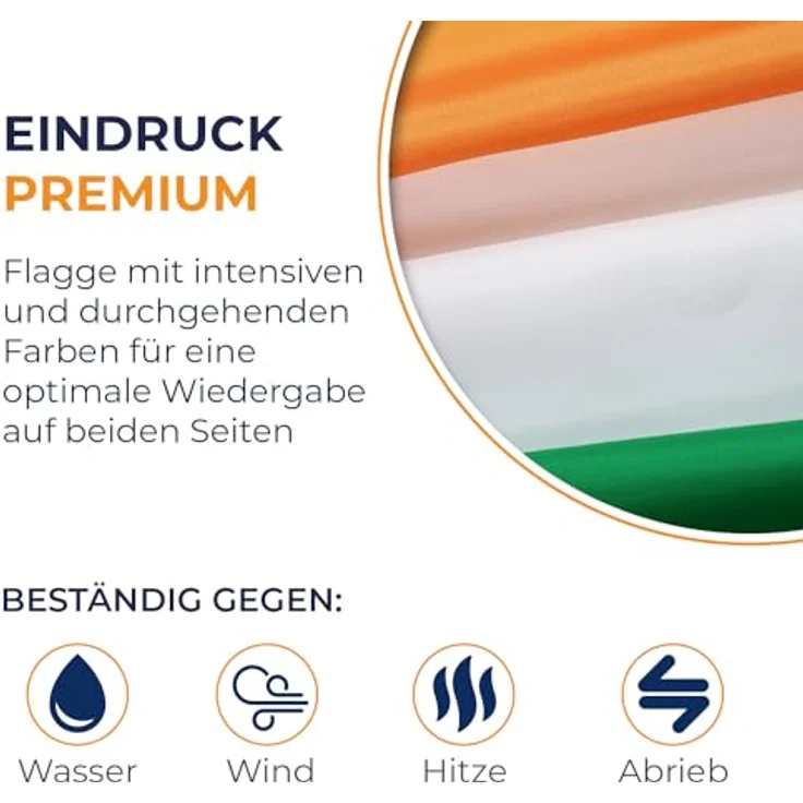 AZ FLAG - Flagge Irland - 250x150 cm - Irische Große Fahne 100% Polyester mit Messing-Ösen - 300g – Bild 3