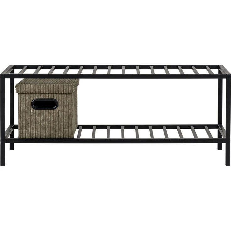 House Nordic Schuhregal, 2 Einlegeböden, schwarzes Stahlgestell, 79x34 cm – Bild 3