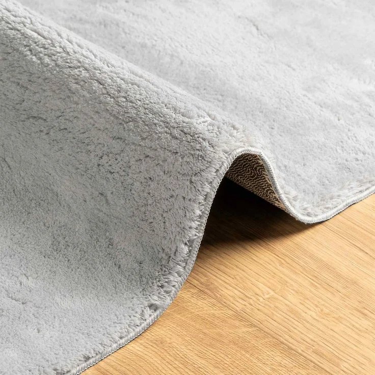 vidaXL Mittlerer Flor weicher und waschbarer Teppich HUARTE Grau 42022504 – Bild 6