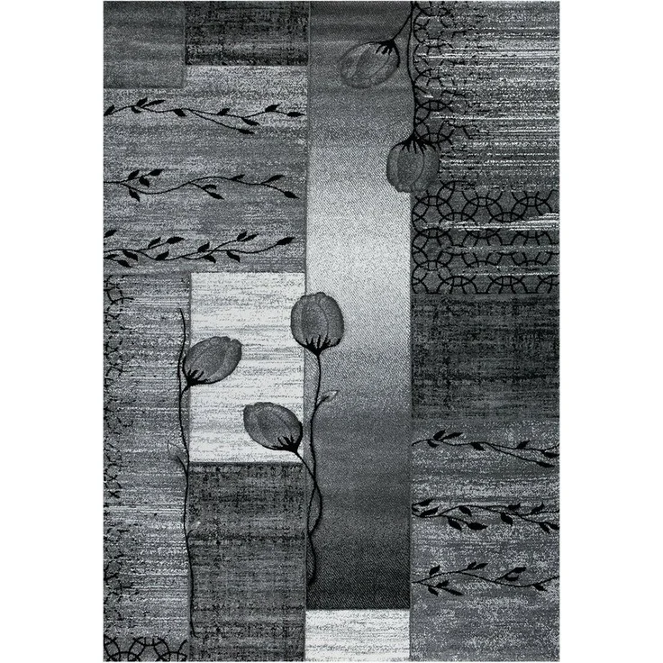 Vimoda Teppich Wohnzimmer teppich Schlafzimmer, Rechteckig, Höhe: 13 mm, Blumen Motiv, meliert,designer Läufer dicht – Bild 1