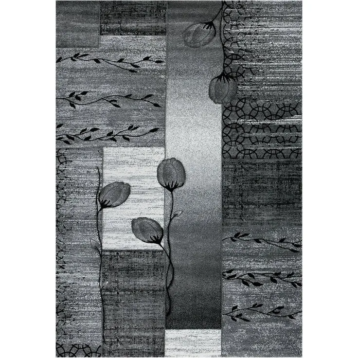 Vimoda Teppich Wohnzimmer teppich Schlafzimmer, Rechteckig, Höhe: 13 mm, Blumen Motiv, meliert,designer Läufer dicht
