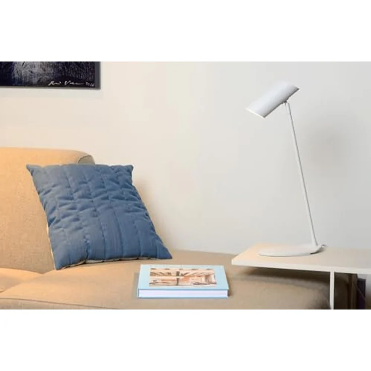 LUCIDE HESTER, Schreibtischlampe dreh- und kippbar, 1xGU10, Weiß, Metall, mit Schalter – Bild 4