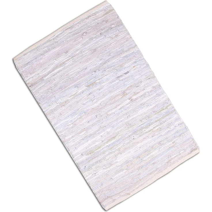 Flickenteppiche Leder 70x180cm weiß – Bild 5