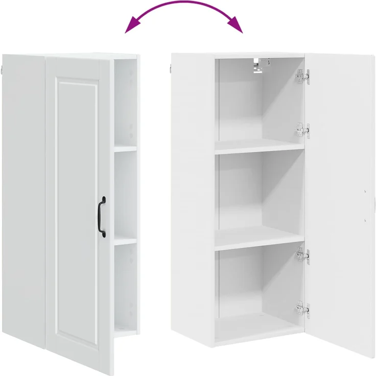 vidaXL Wandschrank PORTO Weiß 40 x 31 x 100 cm Holzwerkstoff 885465 – Bild 11