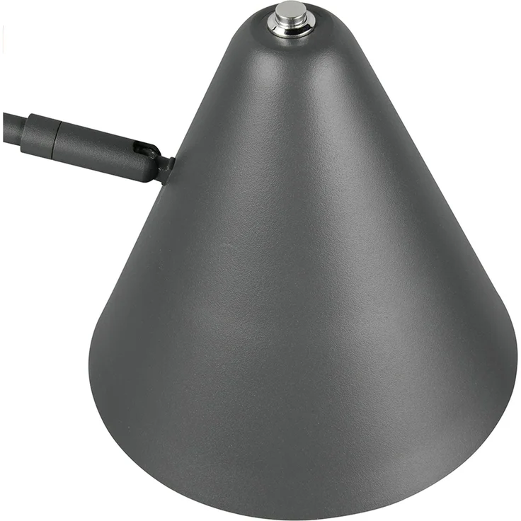 Retro LED Schreibtischleuchte mit Schwenkarm aus Metall Anthrazit, Höhe 50,5cm – Bild 4