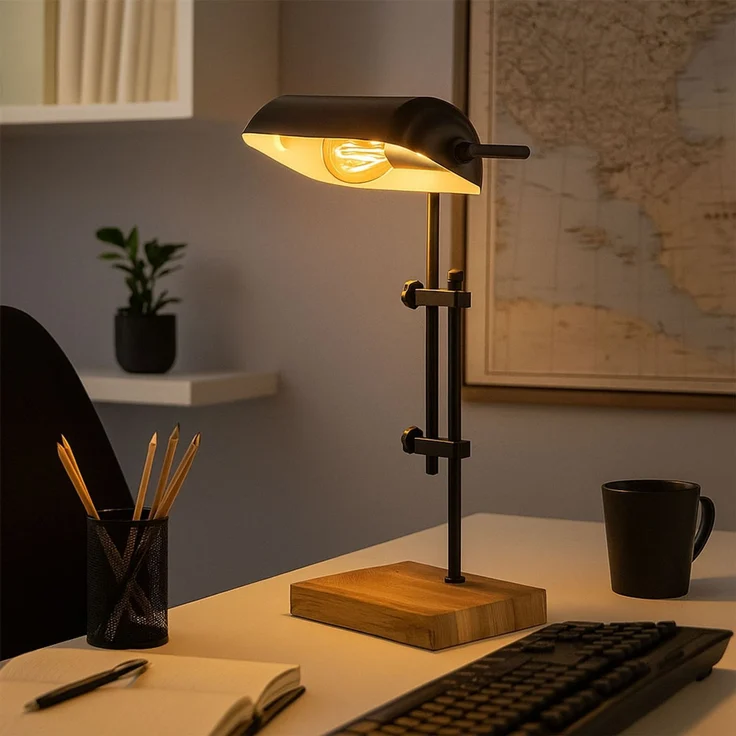 RGB LED Tischleuchte, Holz, Höhe verstellbar, App Steuerung, H 50 cm – Bild 9