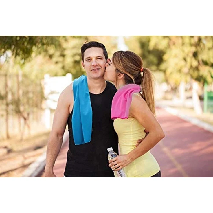 Muxel Sporthandtuch 2 Cool Down Towel Handtuch Kühltuch gegen Schweiß Sporthandtuch Fitnes, Kühlfaser (2-St) – Bild 2