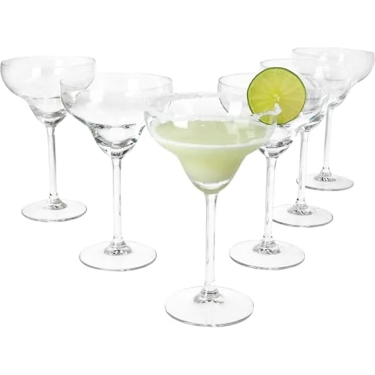 MamboCat Cocktailglas 6x Margarita Gläser mit Fuß Drinks Cocktail-Glas Feier Partys, Glas – Bild 1