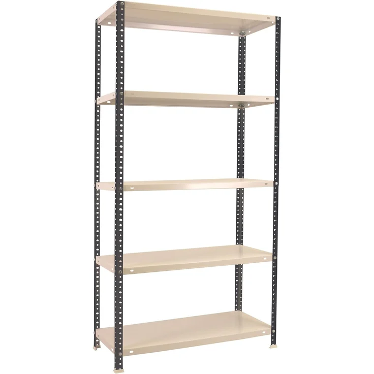 Simon Rack Metallregal, 5 verstellbare Regalböden, 100 kg Biegepunkt, 2000 x 1000 x 300 mm, mit Schrauben, Lagerregal, Anthrazit/Weiß, Comfort – Bild 1