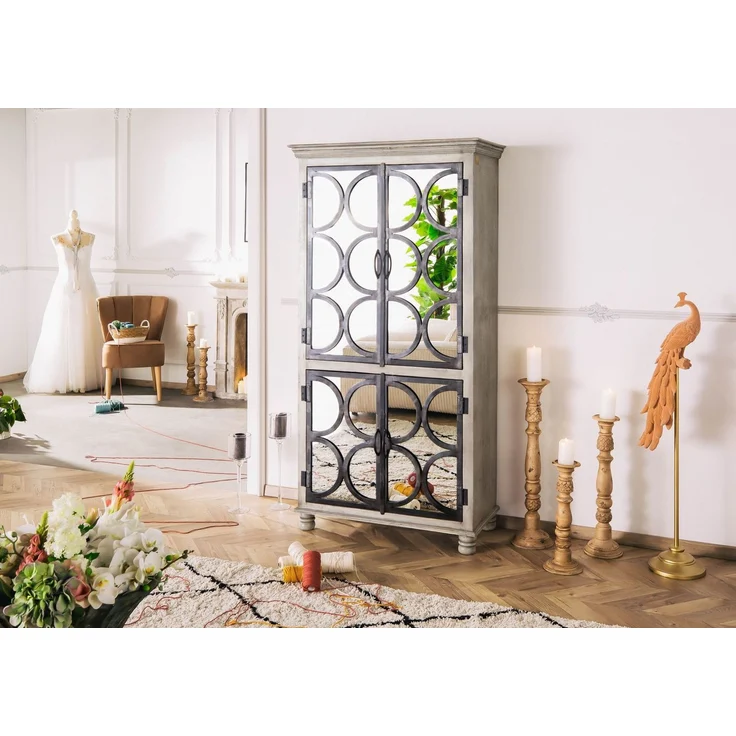 Schrank Mango 97x45x190 grau lackiert HERMITAGE #017 – Bild 2