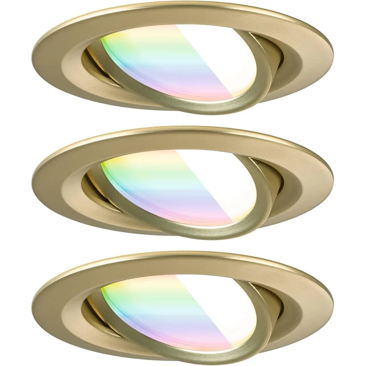 Paulmann 92436 LED Einbauleuchte Nova Coin 3er-Set Zigbee RGBW Gold matt – Bild 10