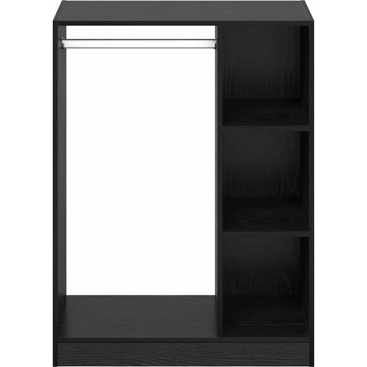 vidaXL Kleiderschrank mit Regal Schwarz Eichen-Optik 77 x 48 x 102 cm 879644 – Bild 4