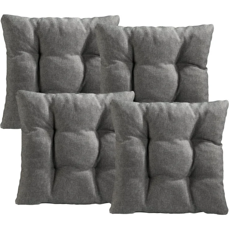 XDREAM Stuhlkissen Sitzkissen Set (2er & 4er) für Stühle und Bänke, robuste Polsterauflage für indoor und outdoor, 38x38x6 cm – Bild 1