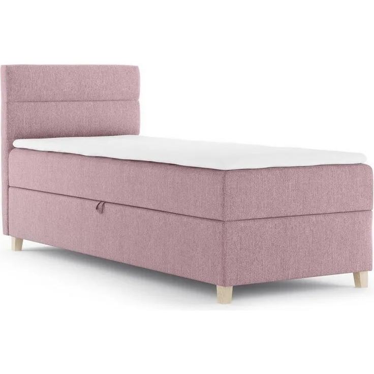 Beautysofa Boxspringbett Velour Bett DONNA MINI mit Matratze, Topper Polsterbett Schlafzimmer