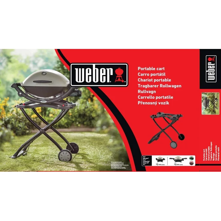 Weber Rollwagen/Für Gasgrills der Q-Serie, Klappbares Design mit Rädern, Integrierter Tragegriff, 16,5 x 75,5 x 71,5 cm (eingeklappt), 63,5 x 53,5 x 71,5 cm (ausgeklappt) – Bild 14