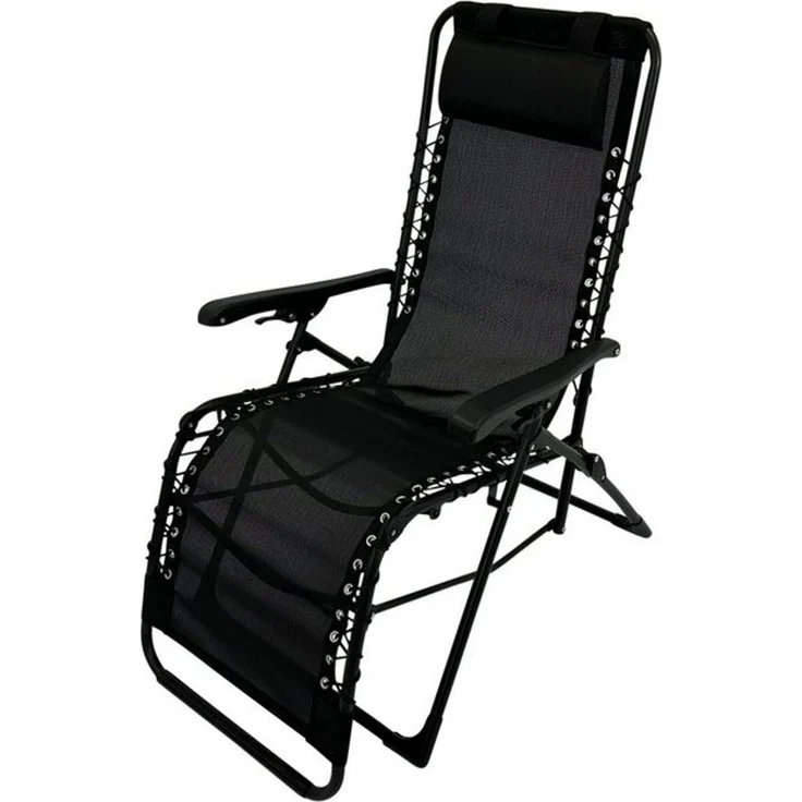 DEGAMO Relaxsessel NIZZA, Kunstgewebe schwarz 2*1, stufenlos verstellbar, faltbar – Bild 4