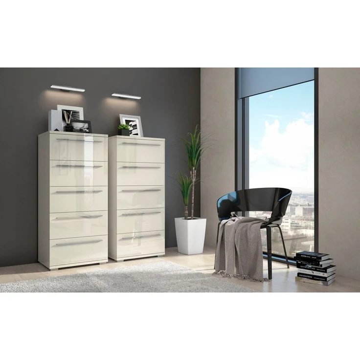 OTTO home Schubkastenkommode Piano, mit 4 oder 5 Schubladen, FSC-zertifizierter Holzwerkstoff, UV lackiert hochglänzend,Soft-Close Funktion, in 2 Breiten und 2 Höhen – Bild 5