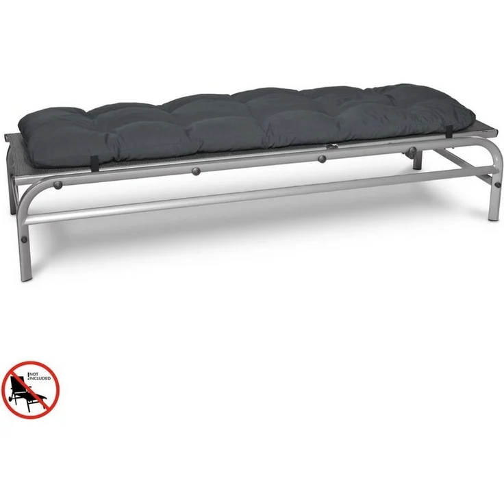 Beautissu Rollliegen Auflage Flair RL Graphitgrau, 190 x 60 x 8 cm – Bild 4