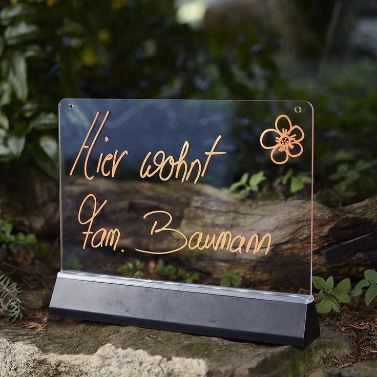 Heitronic 501243 Solar LED Schreibtafel Slate anthrazit 1160mm mit Erdspieß – Bild 2