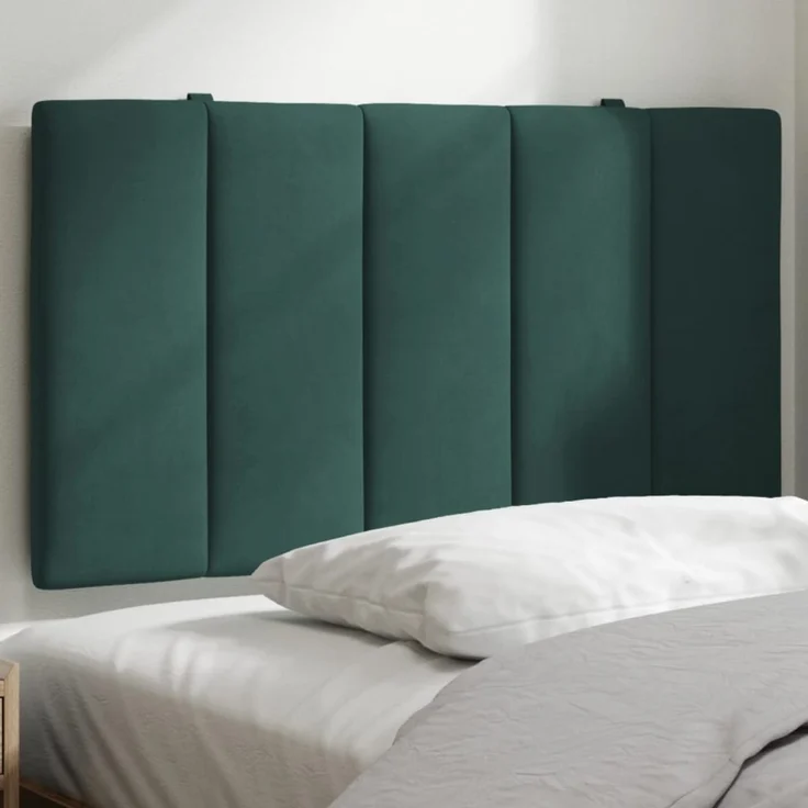 vidaXL Kopfteil-Kissen Dunkelgrün 80 cm Samt 374646 – Bild 1