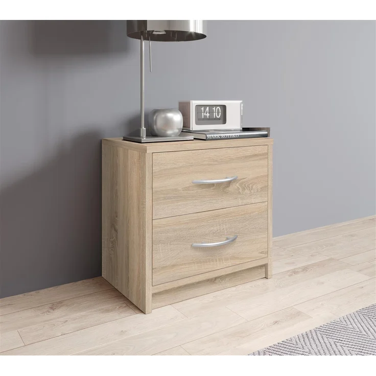 Nachtkommode >Pepe< in Eiche Sonoma Nachbildung - 39x39x28cm (BxHxT) – Bild 5