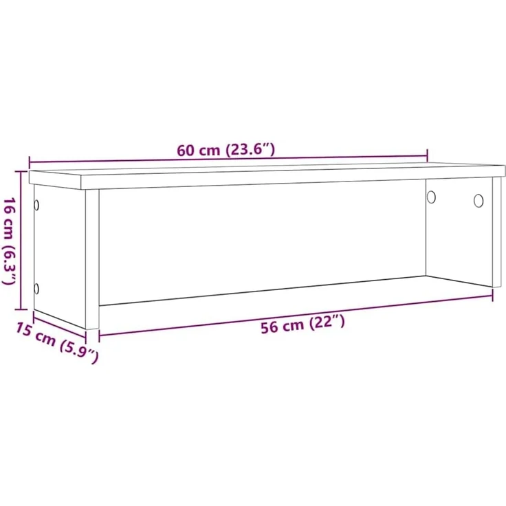 vidaXL Küchenregale Stapelbar 2 Stk. Artisan-Eiche 60x15x16 cm 860516 – Bild 9