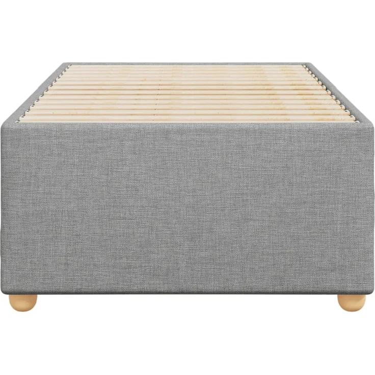 vidaXL Bettgestell ohne Matratze Hellgrau 90x190 cm Stoff 3284694 – Bild 4