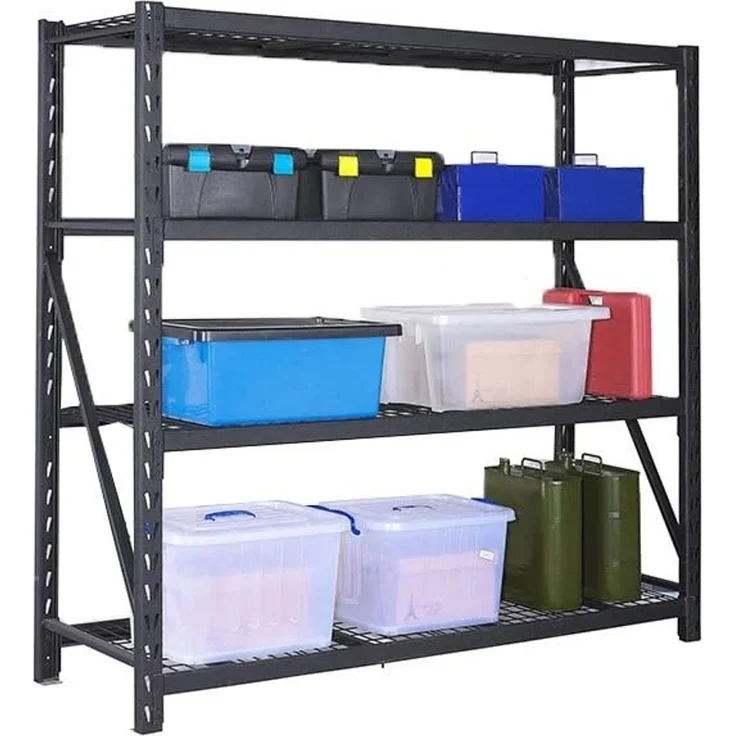 Sanotechnik Industrie Schwerlastregal, Metall, schwarz, 180x53x183 cm – Bild 6