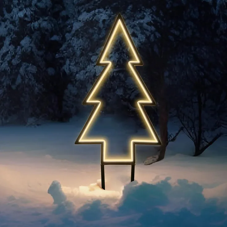 SALCAR XXL 3D LED Gartenstecker Tannenbaum 60cm