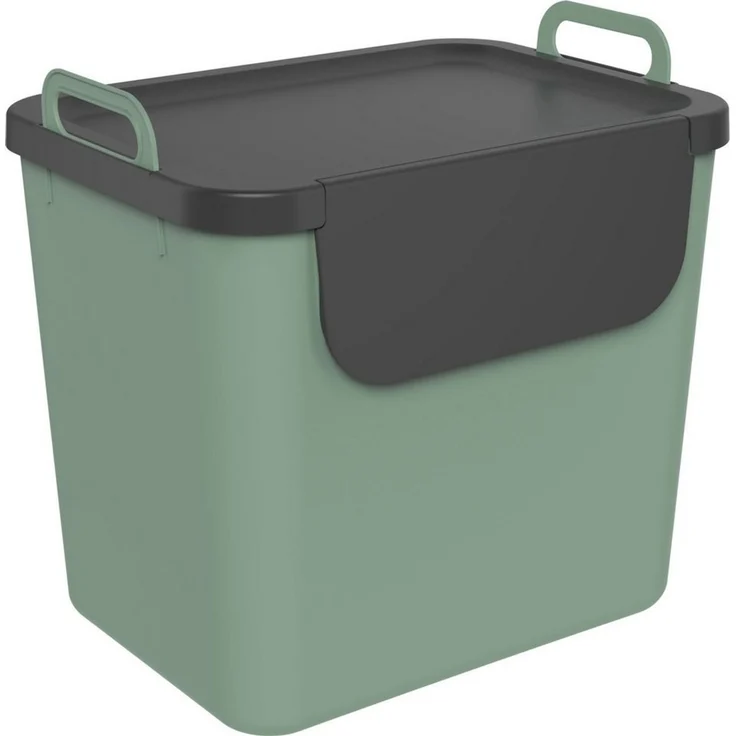 Rotho Mülltrennungssystem Jive 30 L grünschwarz Recyclingbehälter – Bild 3