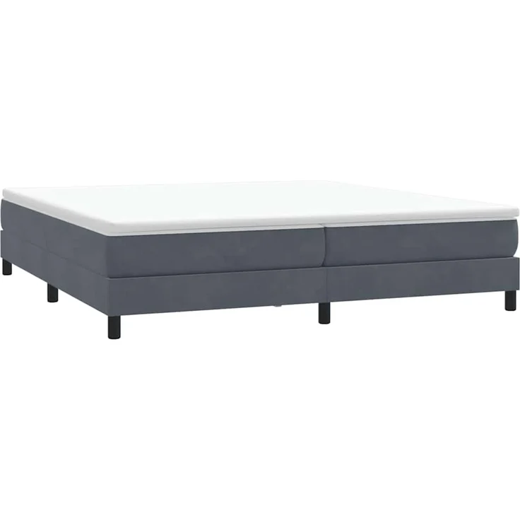 vidaXL Boxspringbett ohne Matratze Dunkelgrau 200x210 cm Samt 3315844 – Bild 3