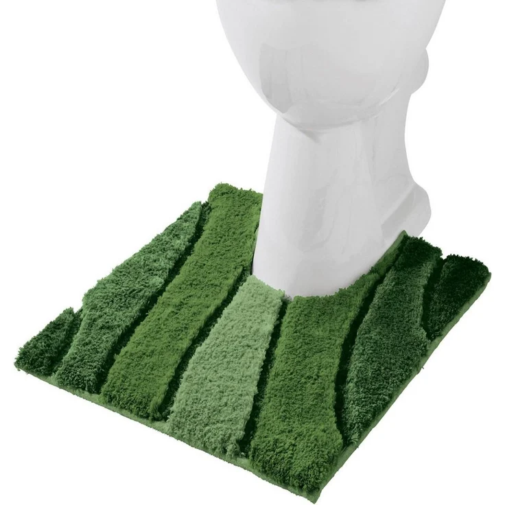 REDBEST Badematte WC-Umrandung "Louisville", Höhe 20 mm, eckig, Streifen – Bild 1