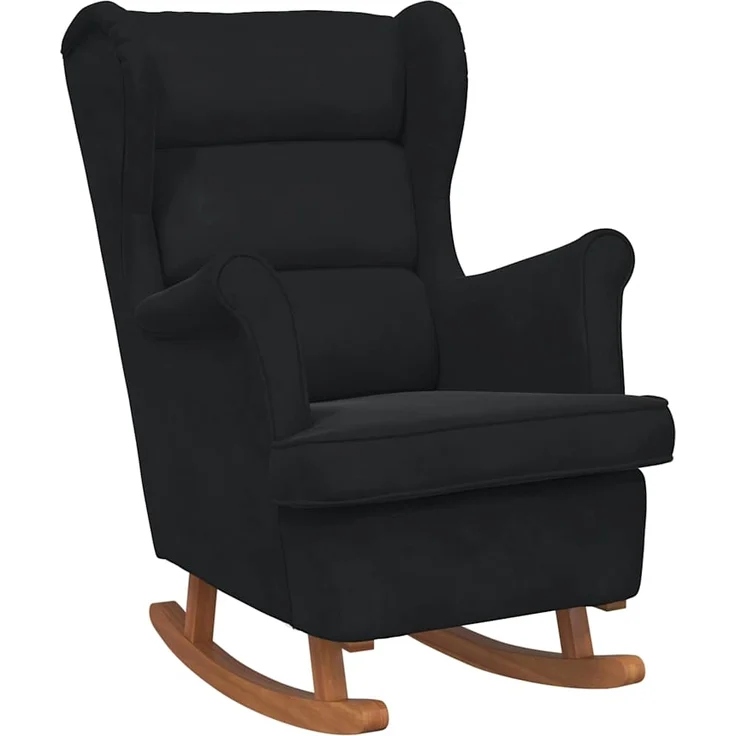 vidaXL Schaukelstuhl mit Kissen Schwarz 92 x 71 x 100 cm Sperrholz 42012852 – Bild 1